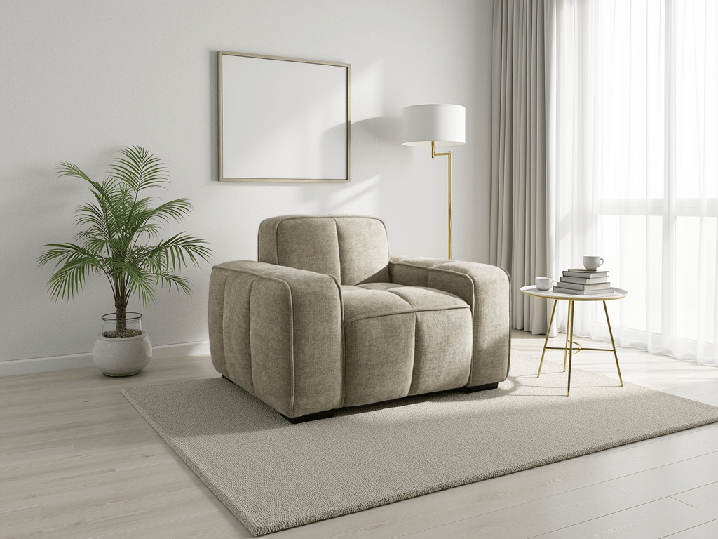 Paris Sofa Beige Armchair - Comfort Furniture