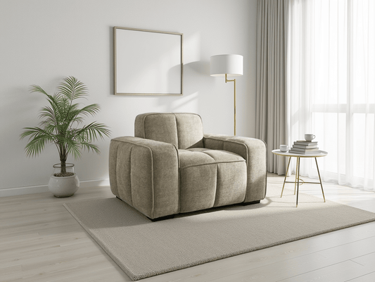 Paris Sofa Beige Armchair - Comfort Furniture