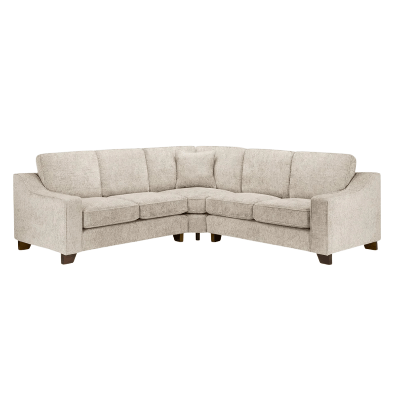 Prestige Corner Sofa Beige & Grey – Left & Right Hand Corner | Comfort Furniture