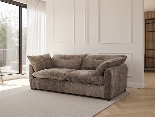 Quetta Sofa Brown 3 Seater – Classic Brown 3 Seater Sofa | Comfort Furniture