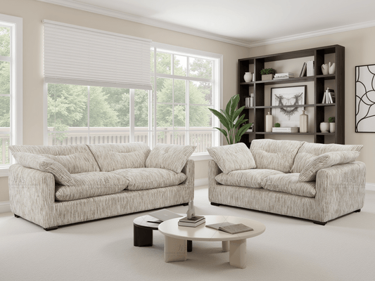 Quetta Sofa Grey & Silver 3+2 Set – Grey Silver Fabric Sofa Suite | Comfort Furniture