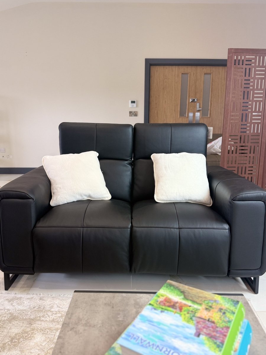 Richmond Electric Recliner Sofa Black 3+2 Set - Comfort Furniture