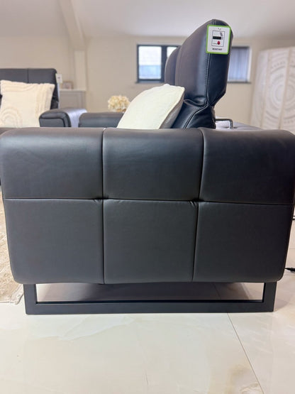 Richmond Electric Recliner Sofa Black 3+2 Set - Comfort Furniture