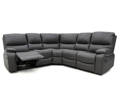 Rita Leather Corner Sofa Manual Recliner - Comfort Furniture