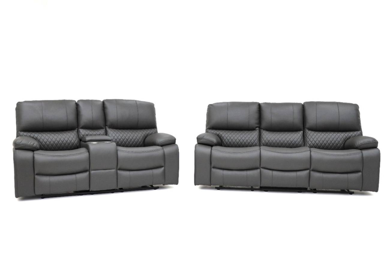 Rita Leather Sofa Suite Manual Recliner - Comfort Furniture