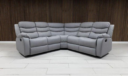 Roma Leather Corner Sofa Manual Recliner - Comfort Furniture