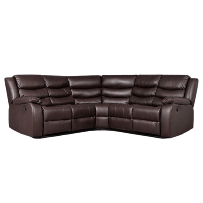 Roma Leather Corner Sofa Manual Recliner - Comfort Furniture