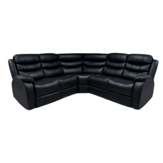 Roma Leather Corner Sofa Manual Recliner - Comfort Furniture