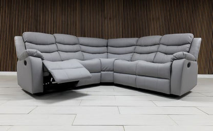 Roma Leather Corner Sofa Manual Recliner - Comfort Furniture