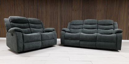 Roma Leather Sofa Suite Manual Recliner - Comfort Furniture