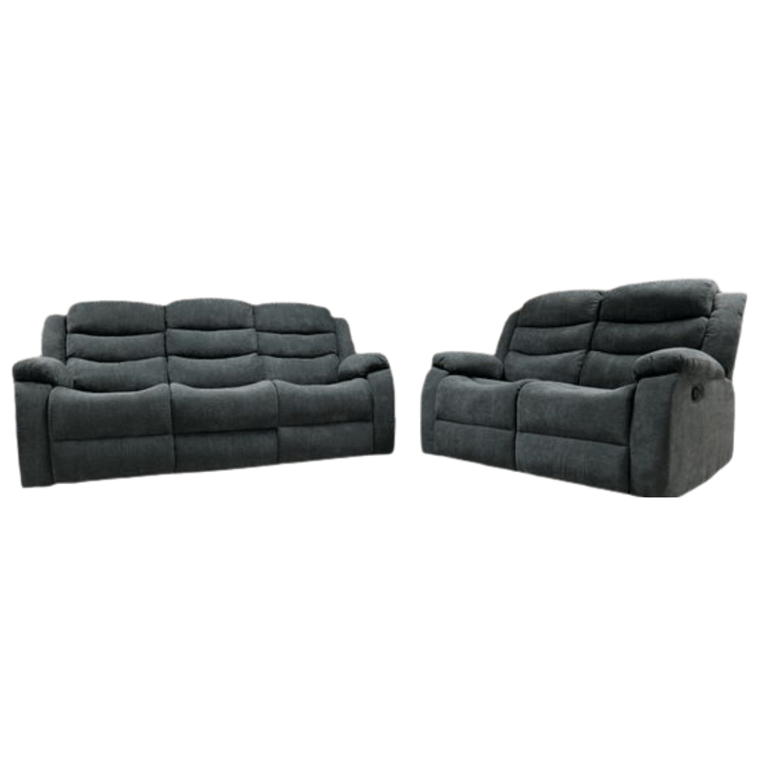 Roma Leather Sofa Suite Manual Recliner - Comfort Furniture