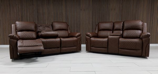Roman Leather Sofa Suite - Comfort Furniture