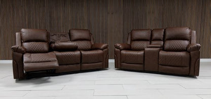 Roman Leather Sofa Suite - Comfort Furniture