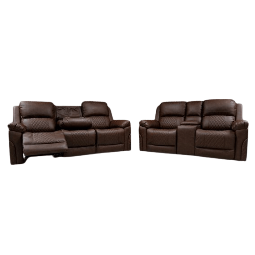 Roman Leather Sofa Suite - Comfort Furniture