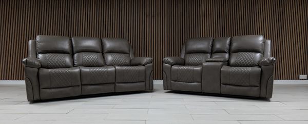 Roman Leather Sofa Suite - Comfort Furniture