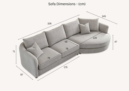 Rubin Corner Chaise - Comfort Furniture