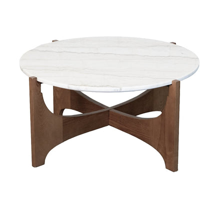 Sail Coffee Table – Marble & Walnut - Comfort Furniture