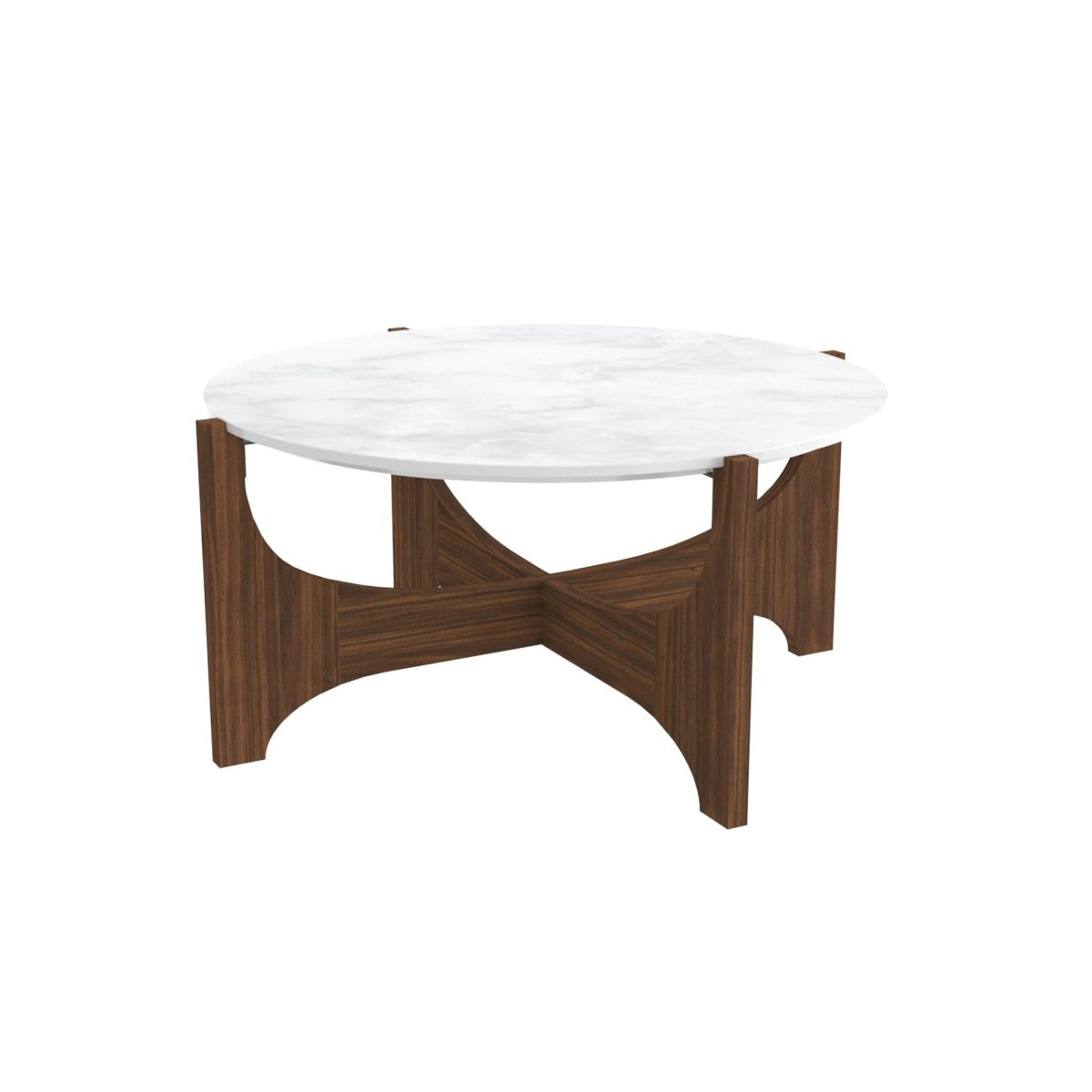 Sail Coffee Table – Marble & Walnut - Comfort Furniture