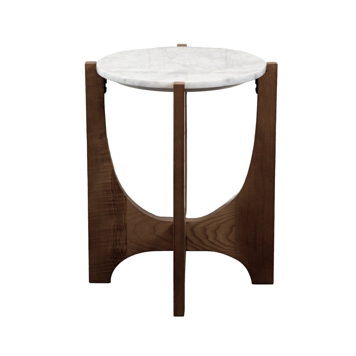 Sail Side Table – Marble & Walnut - Comfort Furniture