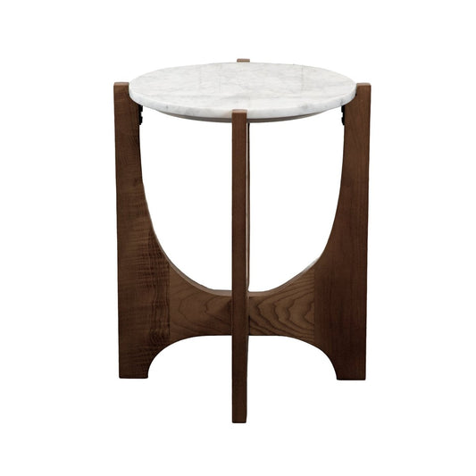 Sail Side Table – Marble & Walnut - Comfort Furniture