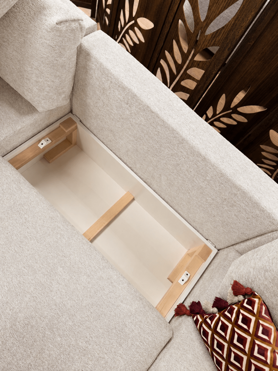 Sarila Sofa Beige U Shape Corner - Comfort Furniture