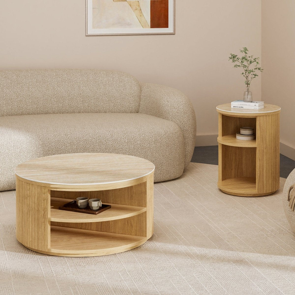 Senda Coffee Table – Oak & Ceramic - Comfort Furniture