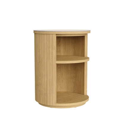 Senda Side Table – Oak & Ceramic - Comfort Furniture