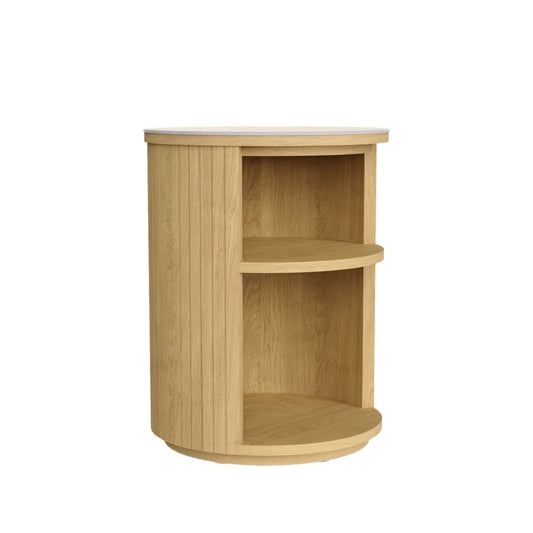 Senda Side Table – Oak & Ceramic - Comfort Furniture
