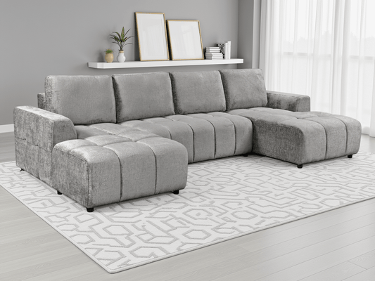Shanghai Luxury Grey U-Shape Corner Sofa Bed – Large U-Shape Sofabed | Comfort Furniture