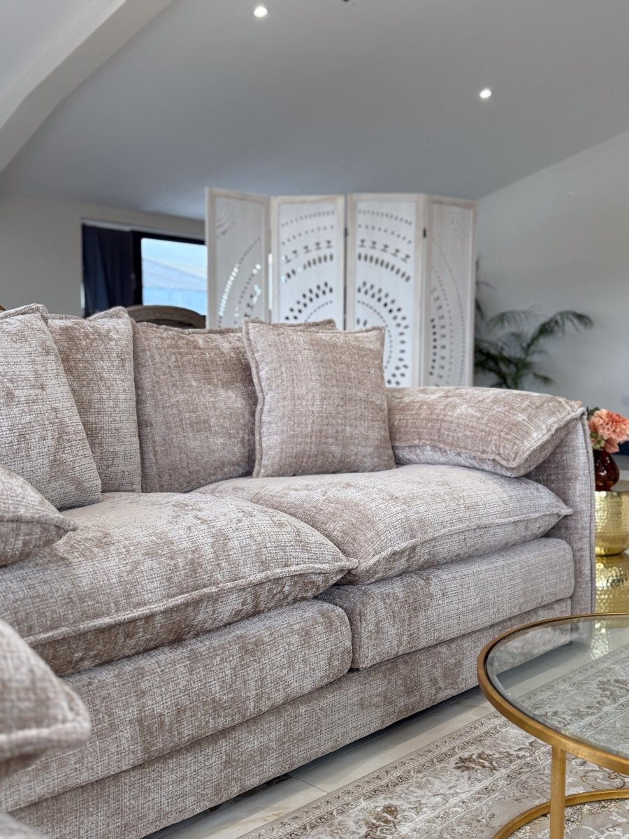 Solaya Sofa Beige 3 Seater - Comfort Furniture