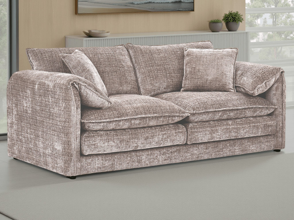 Solaya Sofa Beige 3 Seater - Comfort Furniture