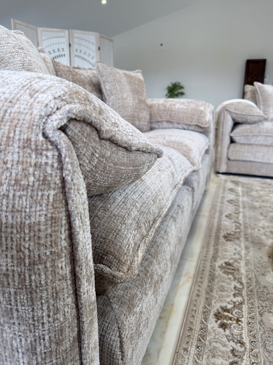 Solaya Sofa Beige 3 Seater - Comfort Furniture