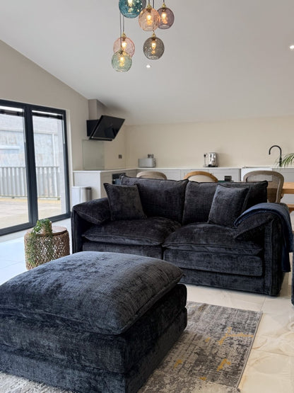 Solaya Sofa Black 3 Seater - Comfort Furniture