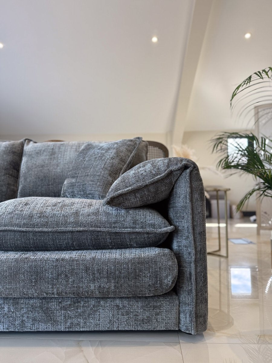 Solaya Sofa Grey 3 Seater - Comfort Furniture