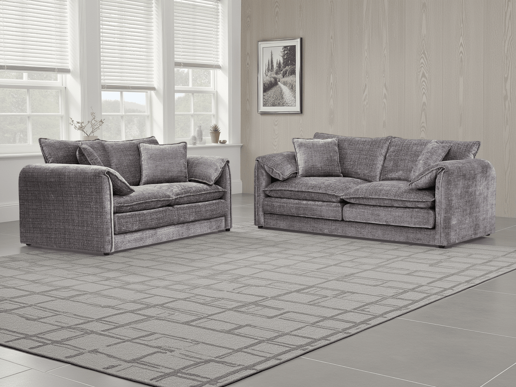 Solaya Sofa Grey 3+2 Set - Comfort Furniture