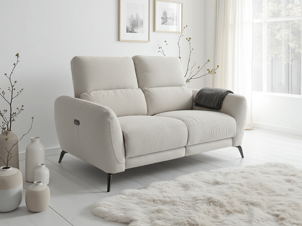 Sorrento Electric Recliner Beige 2 Seater - Comfort Furniture