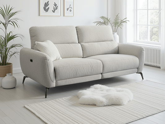 Sorrento Electric Recliner Beige 3 Seater – Power Recliner Sofa | Comfort Furniture