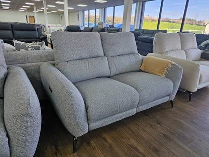 Sorrento Electric Recliner Grey 2 Seater - Comfort Furniture
