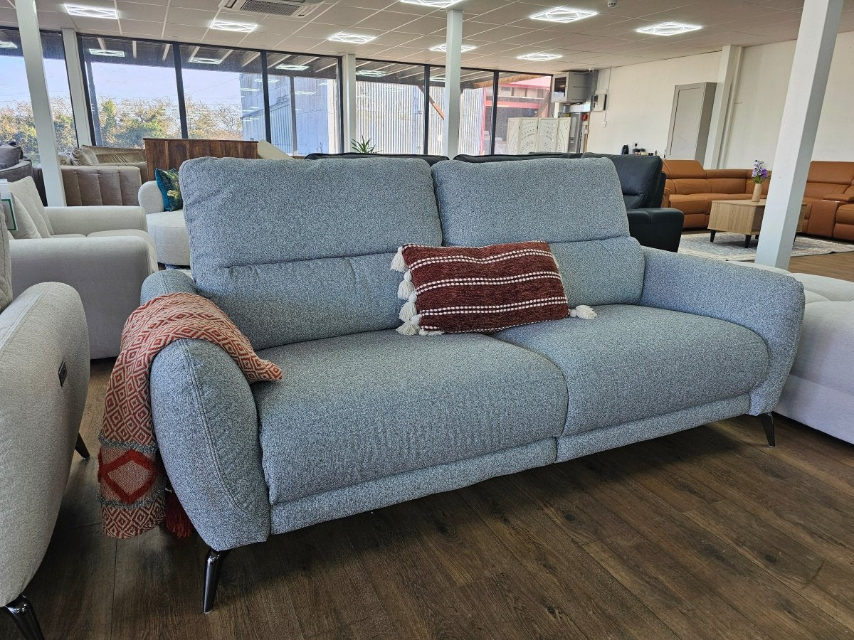 Sorrento Electric Recliner Grey 3 Seater - Comfort Furniture