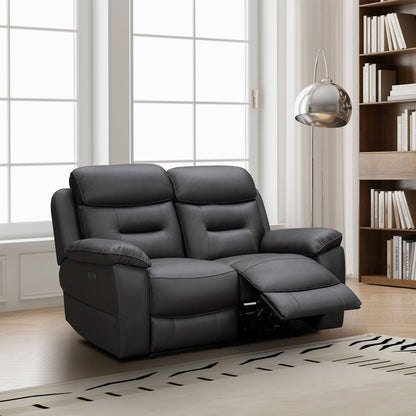 Spencer 2 Seater Power Recliner Sofa – Charcoal Fabric - Comfort Furniture