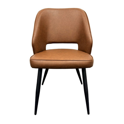 Sutton Dining Chair – Tan PU Leather - Comfort Furniture