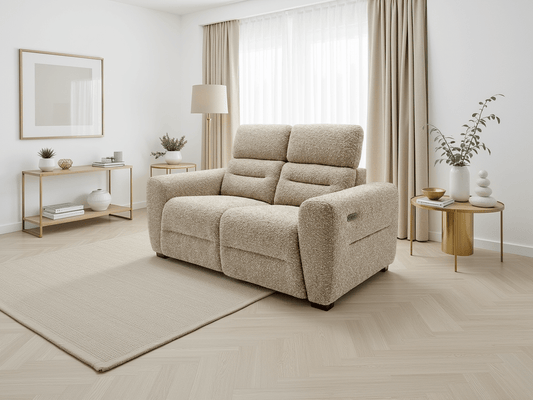 Tokyo Electric Recliner Beige 2 Seater - Comfort Furniture