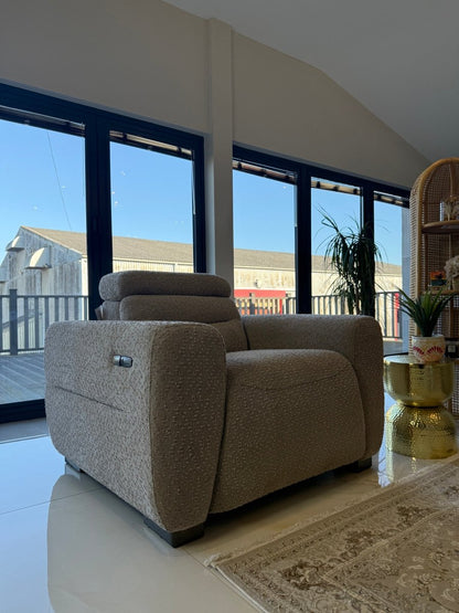 Tokyo Electric Recliner Beige Armchair - Comfort Furniture
