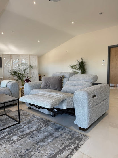Tokyo Electric Recliner Grey 2 Seater - Comfort Furniture