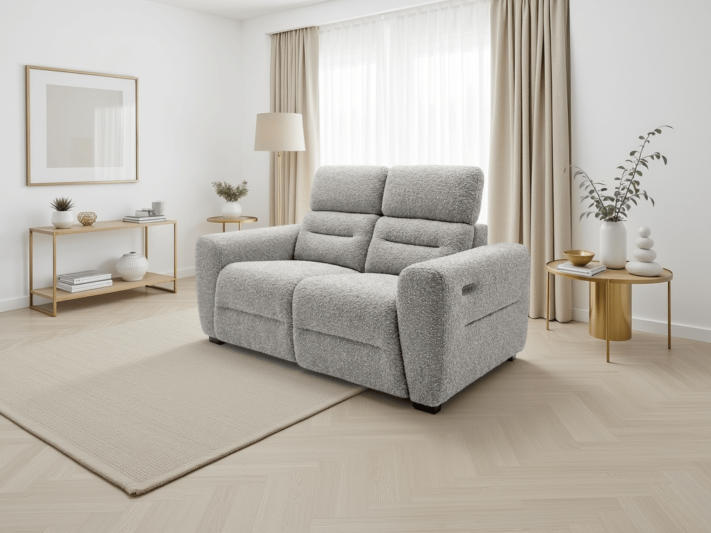 Tokyo Electric Recliner Grey 2 Seater - Comfort Furniture