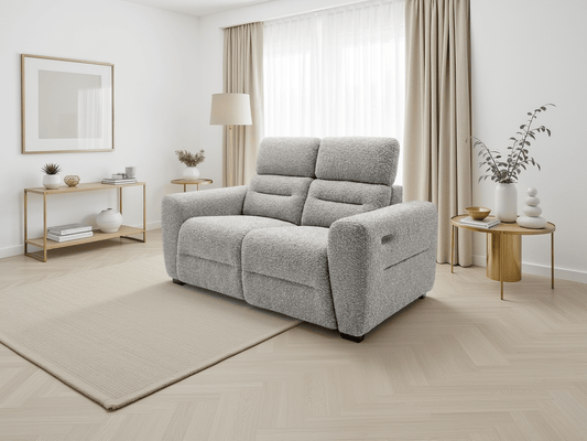 Tokyo Electric Recliner Grey 2 Seater - Comfort Furniture