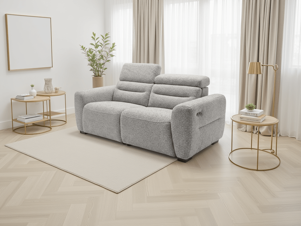 Tokyo Electric Recliner Grey 3 Seater - Comfort Furniture