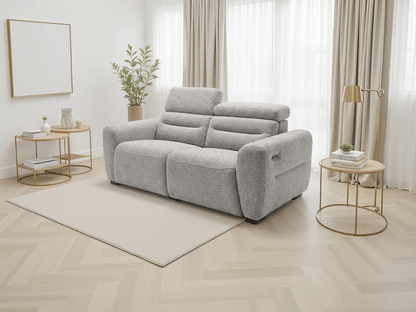 Tokyo Electric Recliner Grey 3 Seater - Comfort Furniture