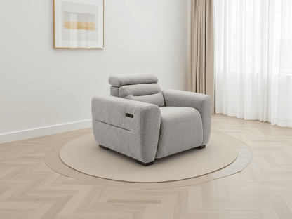 Tokyo Electric Recliner Grey Armchair - Comfort Furniture