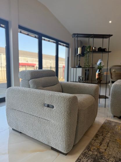Tokyo Electric Recliner Grey Armchair - Comfort Furniture